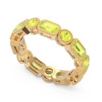 Art Deco Milgrain Bezel Viparita Band