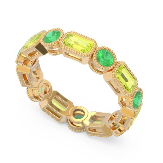 Art Deco Milgrain Bezel Viparita Band