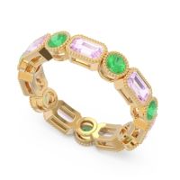 Art Deco Milgrain Bezel Viparita Band
