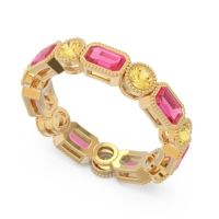 Art Deco Milgrain Bezel Viparita Band