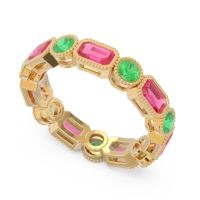 Art Deco Milgrain Bezel Viparita Band