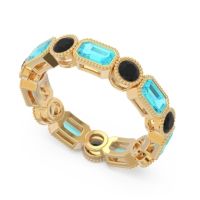 Art Deco Milgrain Bezel Viparita Band