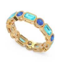 Art Deco Milgrain Bezel Viparita Band
