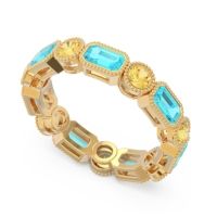 Art Deco Milgrain Bezel Viparita Band