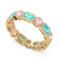 Art Deco Milgrain Bezel Viparita Band