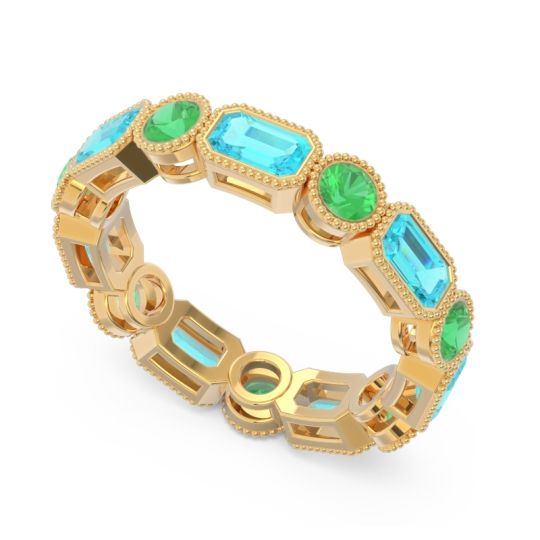 Art Deco Milgrain Bezel Viparita Band