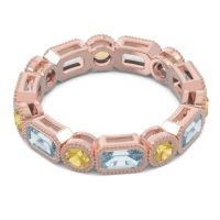 Art Deco Milgrain Bezel Viparita Band