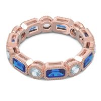 Art Deco Milgrain Bezel Viparita Band