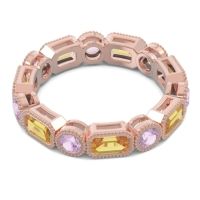 Art Deco Milgrain Bezel Viparita Band