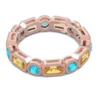 Art Deco Milgrain Bezel Viparita Band
