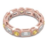 Art Deco Milgrain Bezel Viparita Band
