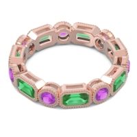 Art Deco Milgrain Bezel Viparita Band