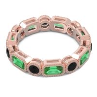 Art Deco Milgrain Bezel Viparita Band