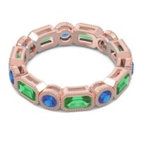 Art Deco Milgrain Bezel Viparita Band