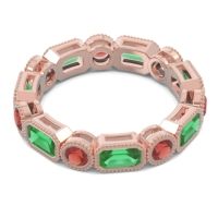 Art Deco Milgrain Bezel Viparita Band