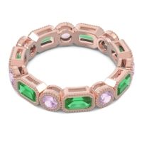Art Deco Milgrain Bezel Viparita Band