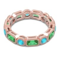 Art Deco Milgrain Bezel Viparita Band