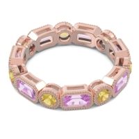 Art Deco Milgrain Bezel Viparita Band