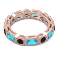 Art Deco Milgrain Bezel Viparita Band