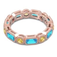 Art Deco Milgrain Bezel Viparita Band