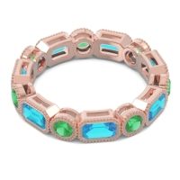Art Deco Milgrain Bezel Viparita Band