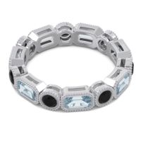 Art Deco Milgrain Bezel Viparita Band