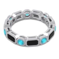 Art Deco Milgrain Bezel Viparita Band