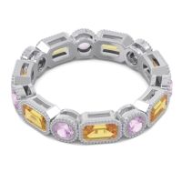Art Deco Milgrain Bezel Viparita Band