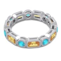 Art Deco Milgrain Bezel Viparita Band
