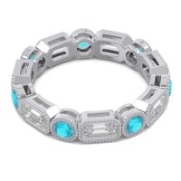 Art Deco Milgrain Bezel Viparita Band