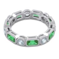 Art Deco Milgrain Bezel Viparita Band