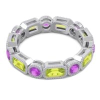 Art Deco Milgrain Bezel Viparita Band