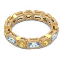 Art Deco Milgrain Bezel Viparita Band