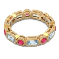 Art Deco Milgrain Bezel Viparita Band
