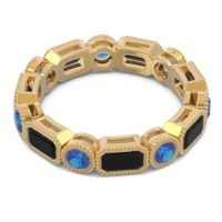 Art Deco Milgrain Bezel Viparita Band