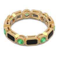 Art Deco Milgrain Bezel Viparita Band