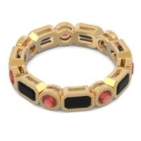Art Deco Milgrain Bezel Viparita Band