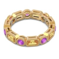Art Deco Milgrain Bezel Viparita Band