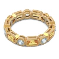 Art Deco Milgrain Bezel Viparita Band