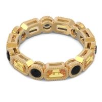 Art Deco Milgrain Bezel Viparita Band