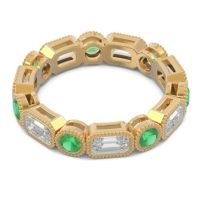 Art Deco Milgrain Bezel Viparita Band