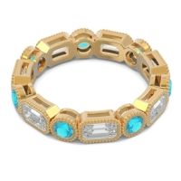 Art Deco Milgrain Bezel Viparita Band
