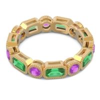 Art Deco Milgrain Bezel Viparita Band