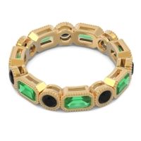 Art Deco Milgrain Bezel Viparita Band