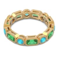 Art Deco Milgrain Bezel Viparita Band