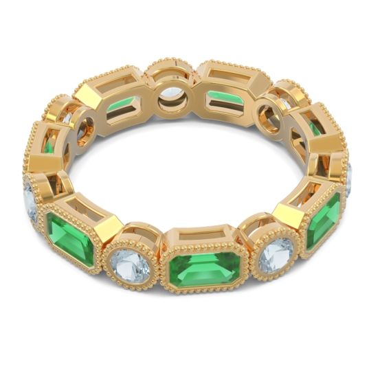 Art Deco Milgrain Bezel Viparita Band