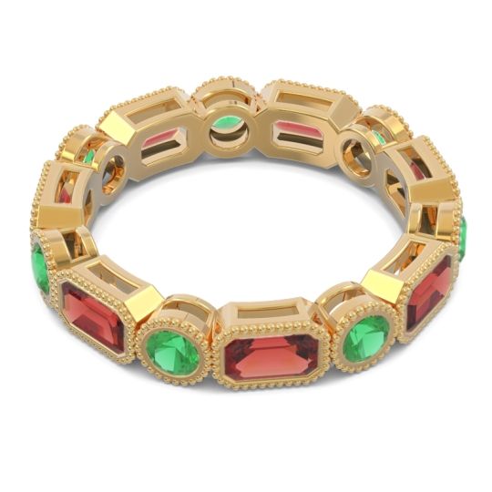Art Deco Milgrain Bezel Viparita Band