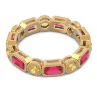 Art Deco Milgrain Bezel Viparita Band