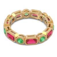 Art Deco Milgrain Bezel Viparita Band