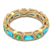 Art Deco Milgrain Bezel Viparita Band